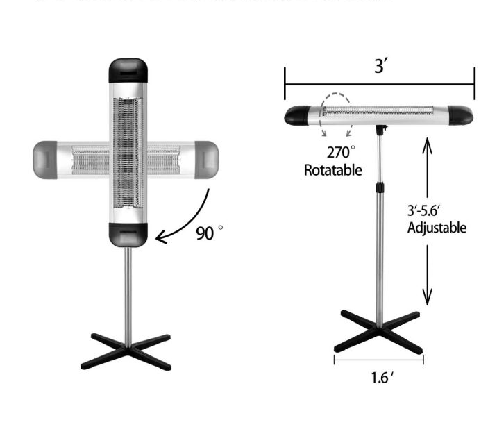 Workshop ceiling infrared heater